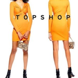 Topshop Ribbed Knot Dress